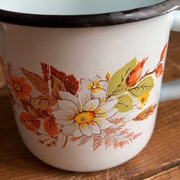 Antique Enameled Coffee Cup - Picture 8 of 9